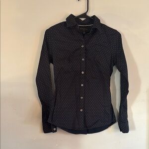 Banana Republic Black Fitted Button Down Shirt